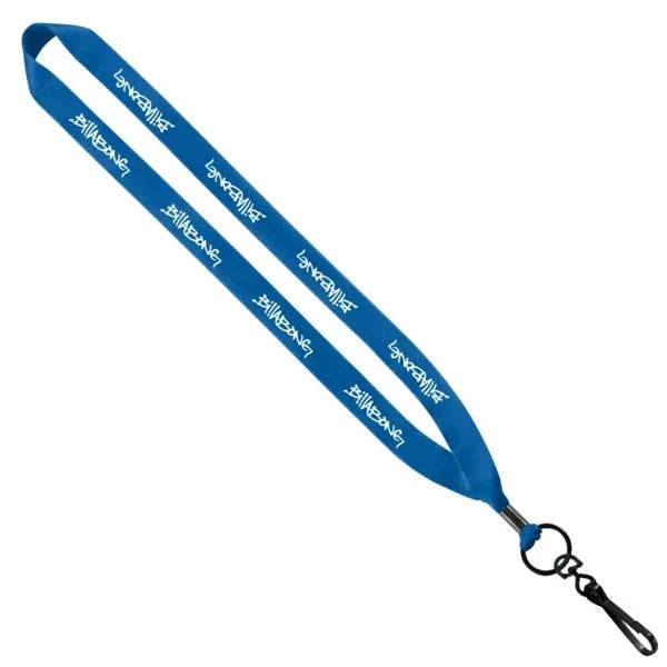 3/4" Polyester Lanyard with Metal Crimp & Swivel Snap Hook