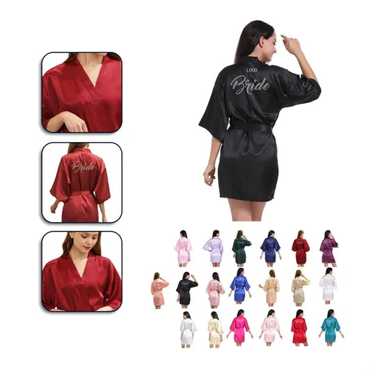 Classic Bridal Half Sleeve Robe