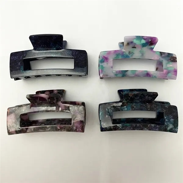 Fashion 2.95Inch Medium Rectangular Acetate Hair Clip