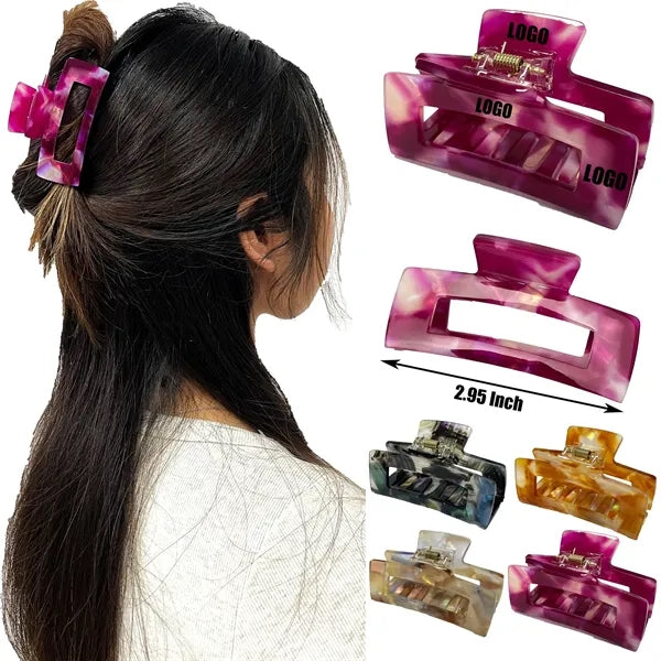 Sweet New 2.95Inch Medium Rectangular Acetate Hair Clip