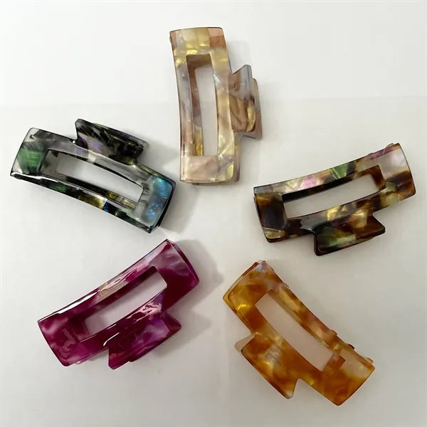 Sweet New 2.95Inch Medium Rectangular Acetate Hair Clip