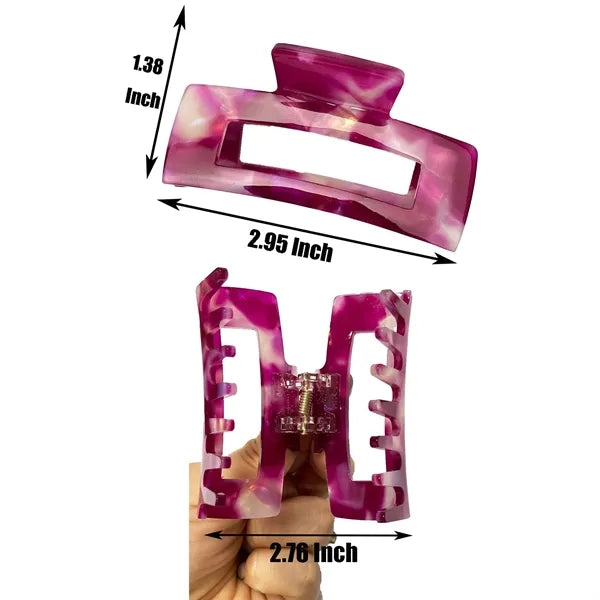 Sweet New 2.95Inch Medium Rectangular Acetate Hair Clip