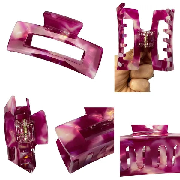 Sweet New 2.95Inch Medium Rectangular Acetate Hair Clip