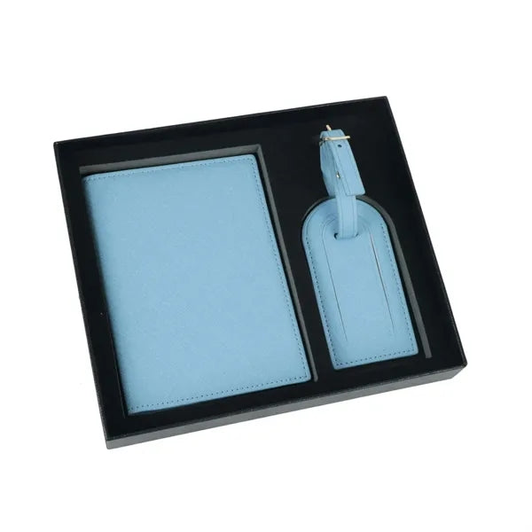 Leather Travel Document Organizer Set