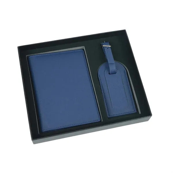 Leather Travel Document Organizer Set