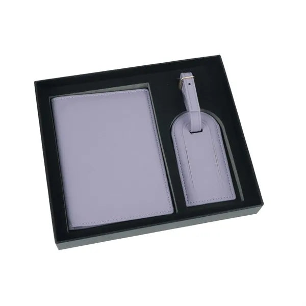 Leather Travel Document Organizer Set