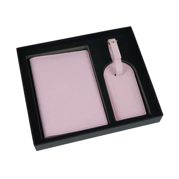 Leather Travel Document Organizer Set