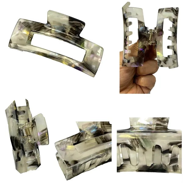 Sweet Shiny 2.95Inch Medium Rectangular Acetate Hair Clip