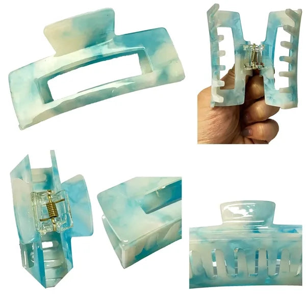 Sweet Fresh 2.95Inch Medium Rectangular Acetate Hair Clip