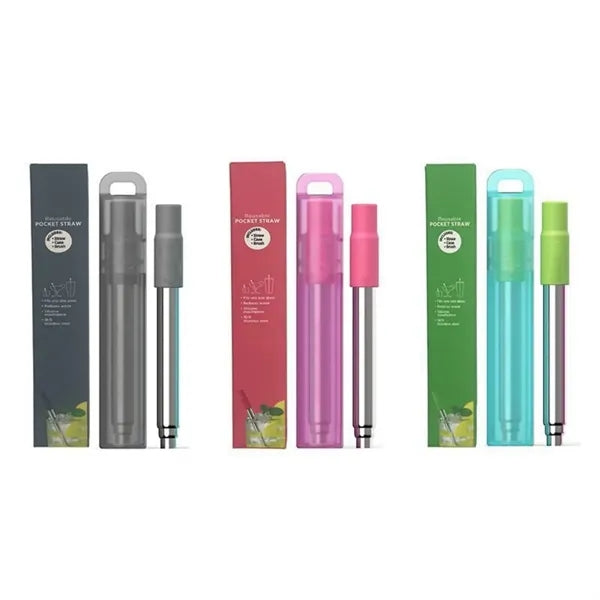 Stainless Steel Telescopic Straw With Cleaning Brush