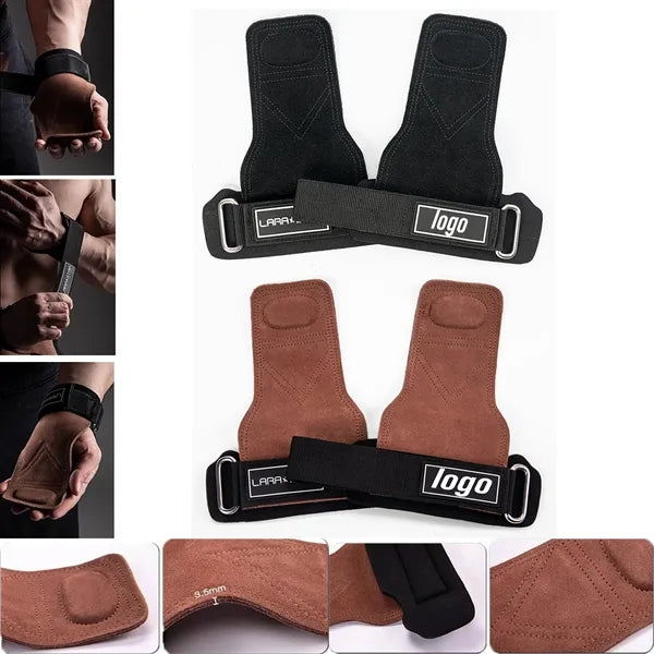Pro Grade Faux Leather Lifting Straps - for Weightlifting &