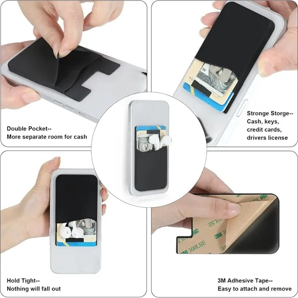 Double Layer Silicone Phone Wallets
