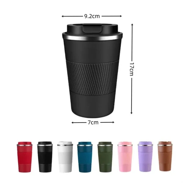 17oz Double-Layer Coffee Mug with Lid