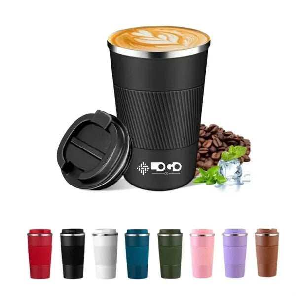 17oz Double-Layer Coffee Mug with Lid