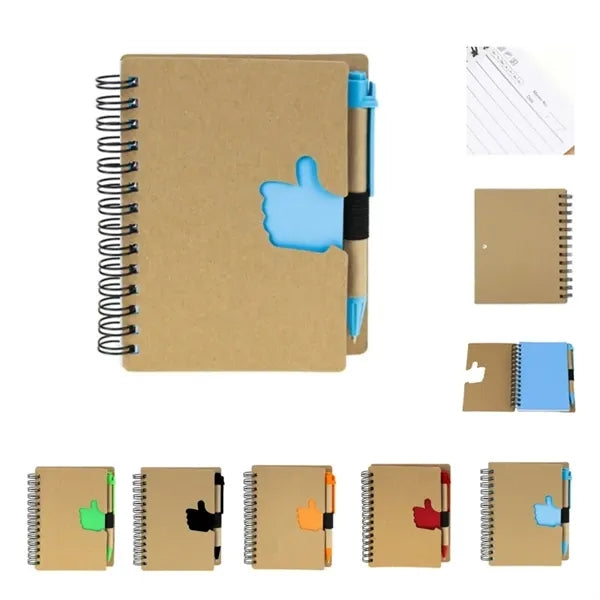 Thumbs Up Spiral Notebook with Ballpoint Pen