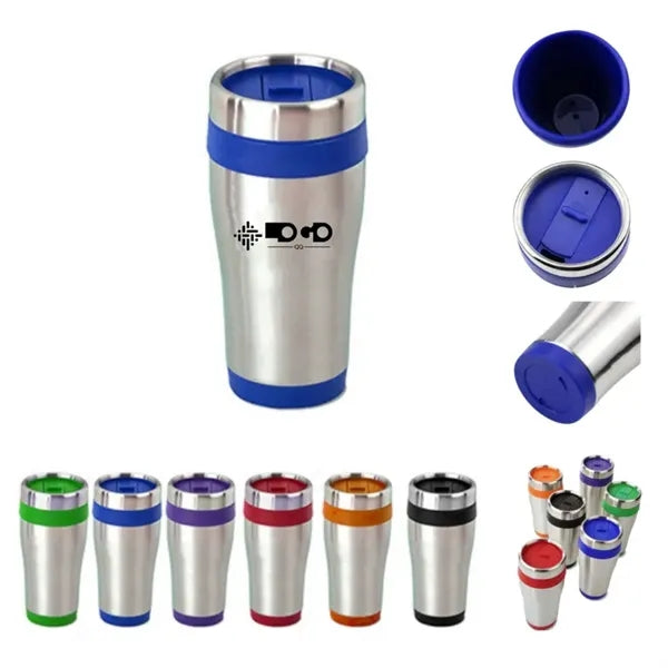 15oz Double-Layer Coffee Mug with Lid