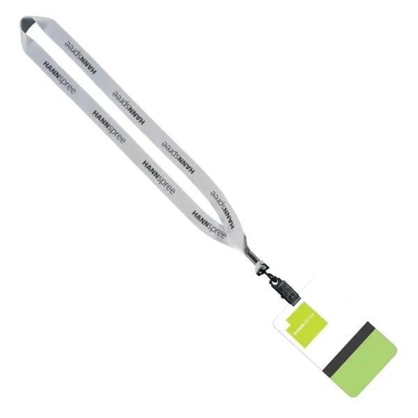 3/4" Polyester Lanyard with 5" W x 3" H Plastic ID Badge