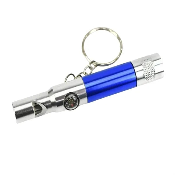 Outdoor Mini LED Keychain w/ Compass and Whistle