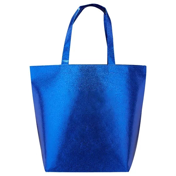 Luxurious Metallic Non-Woven Shopping Tote Bag (15.5"x13.5")