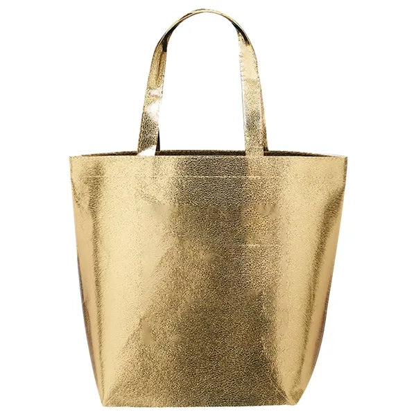 Luxurious Metallic Non-Woven Shopping Tote Bag (15.5"x13.5")