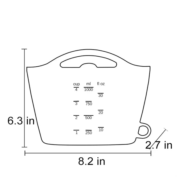 1L/33oz Silicone Fresh-keeping Storage Bag