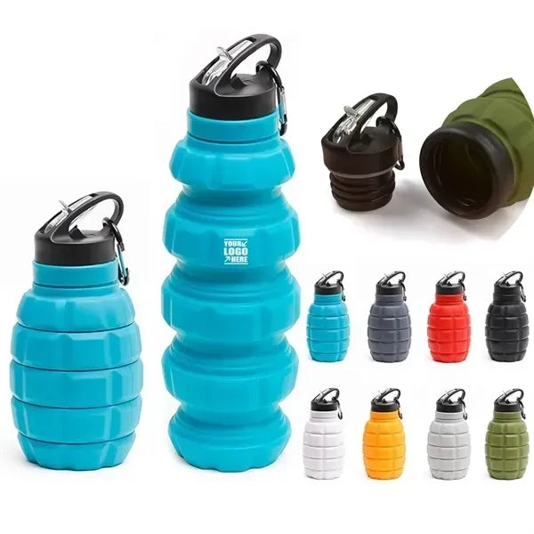 Silicone Collapsible Grenade Water Bottle