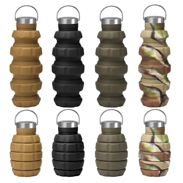 Silicone Collapsible Grenade Water Bottle