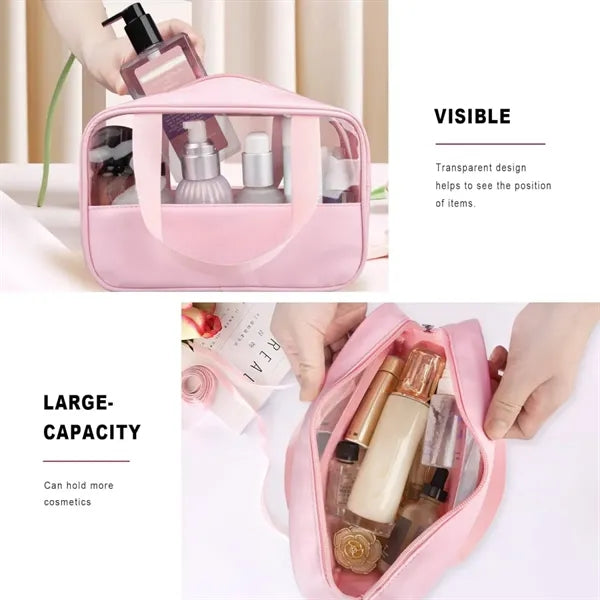 Transparent makeup bag