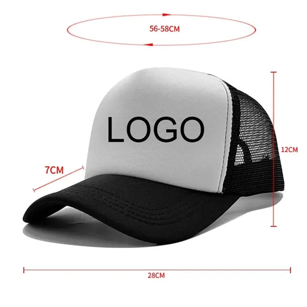 Logo Baseball Cap with Adjustable Buckle Strap