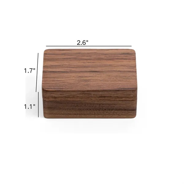 Wooden Cufflink Tie Clip Case