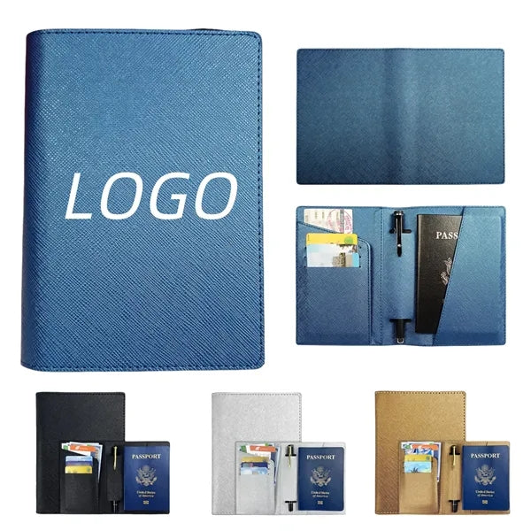 PU Leather Multi-Card Slot Passport Holder Bag