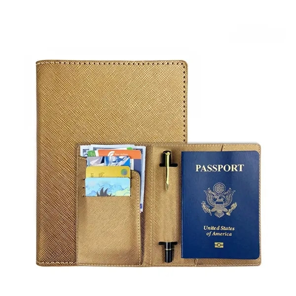 PU Leather Multi-Card Slot Passport Holder Bag