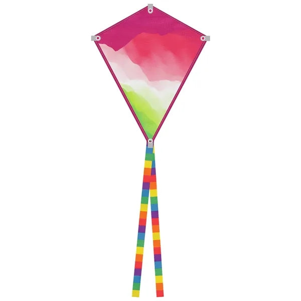 Full Color Polyester Diamond Kite Toy With String Set