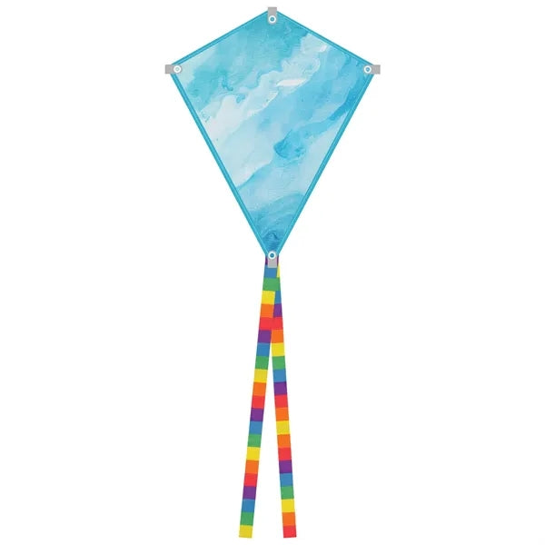 Full Color Polyester Diamond Kite Toy With String Set
