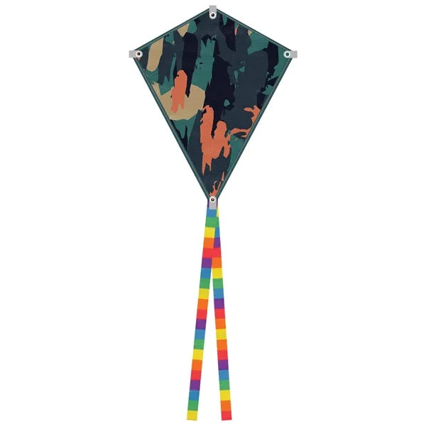 Full Color Polyester Diamond Kite Toy With String Set