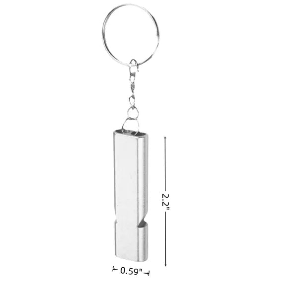 Dual-tube Outdoor Whistle With Keychain Free Shipping