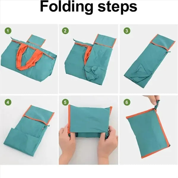 Shopping Tote Bag with Drawstring Closure