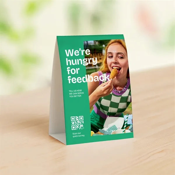 4.5" x 5.5" Custom Table Tents - Vertical