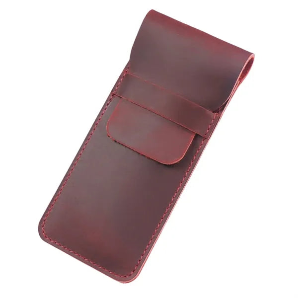 Vintage Leather Pen Holder Case