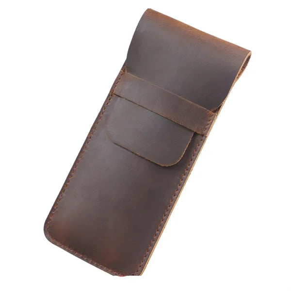 Vintage Leather Pen Holder Case