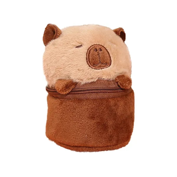 4 Inch Adorable Capybara Plush Coin Purse Functional Charm