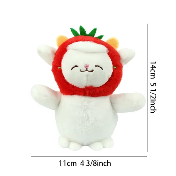 5 Inch Kawaii Fruit-Shaped Lamb Plush Keychain