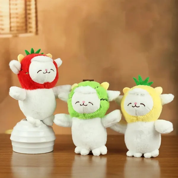 5 Inch Kawaii Fruit-Shaped Lamb Plush Keychain