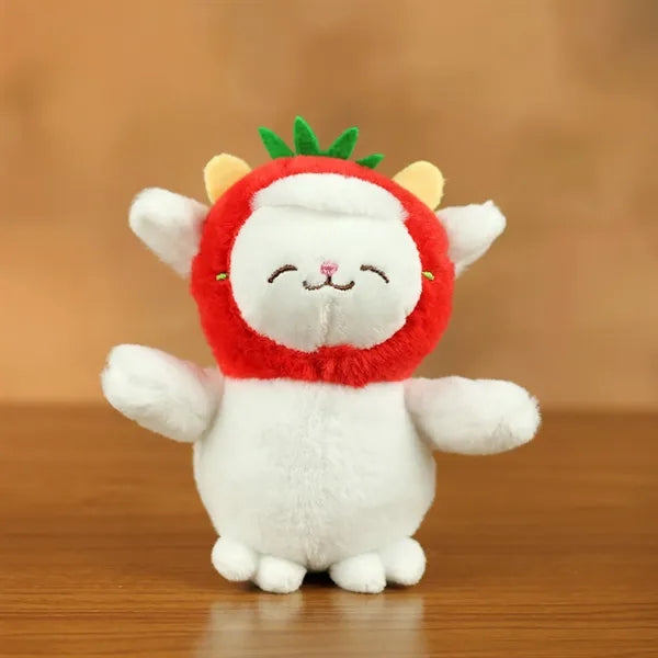 5 Inch Kawaii Fruit-Shaped Lamb Plush Keychain