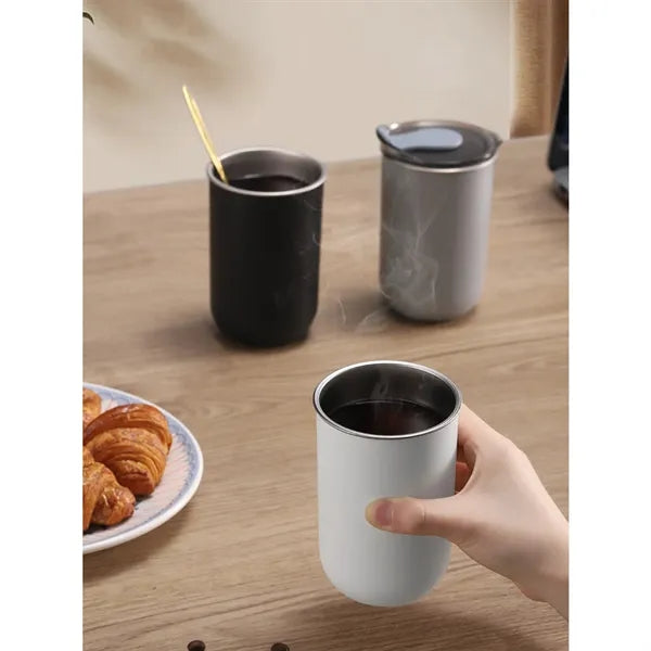 10 oz Mini Dual-Layer Coffee & Straw Cup