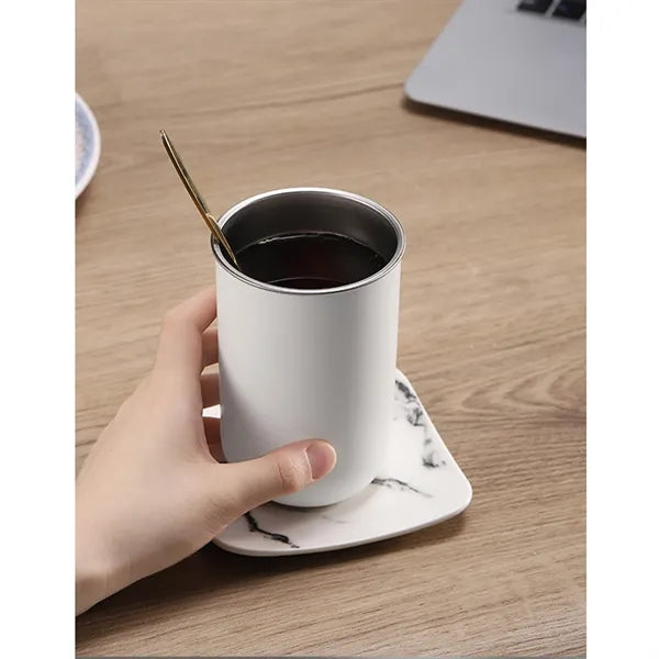 10 oz Mini Dual-Layer Coffee & Straw Cup