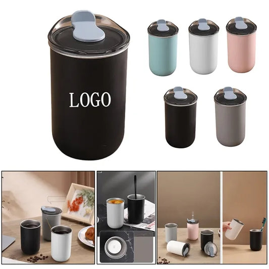 10 oz Mini Dual-Layer Coffee & Straw Cup
