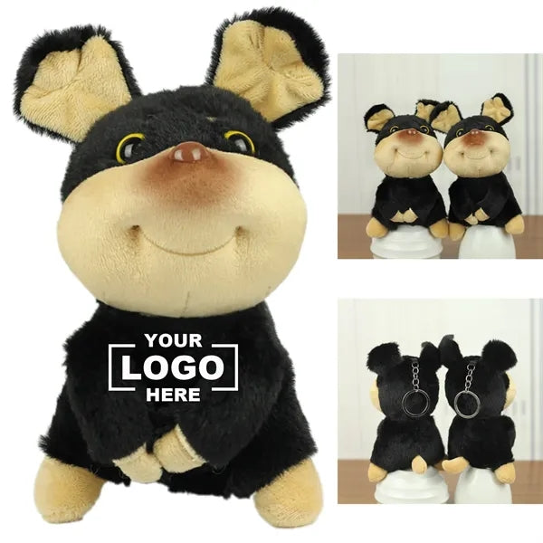 6 Inch Bee Dog Kawaii Animal Plush Keychain