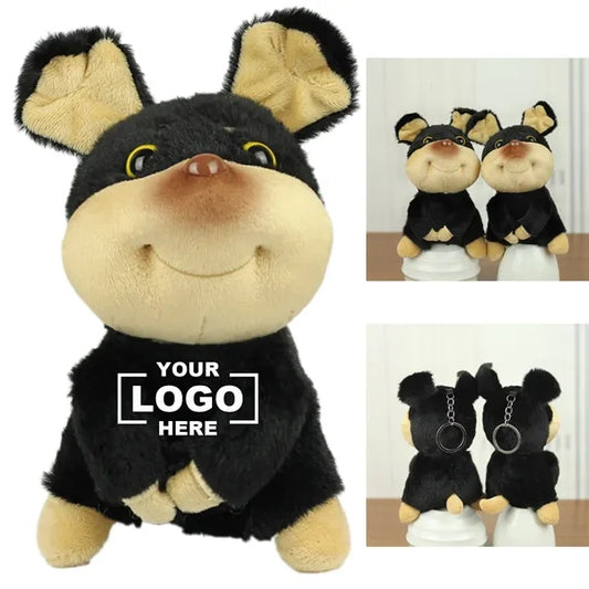 6 Inch Bee Dog Kawaii Animal Plush Keychain