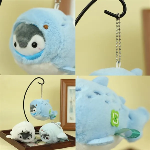 4 Inch Whale Penguin Hybrid Marine Animal Plush Keychain